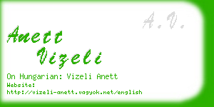 anett vizeli business card